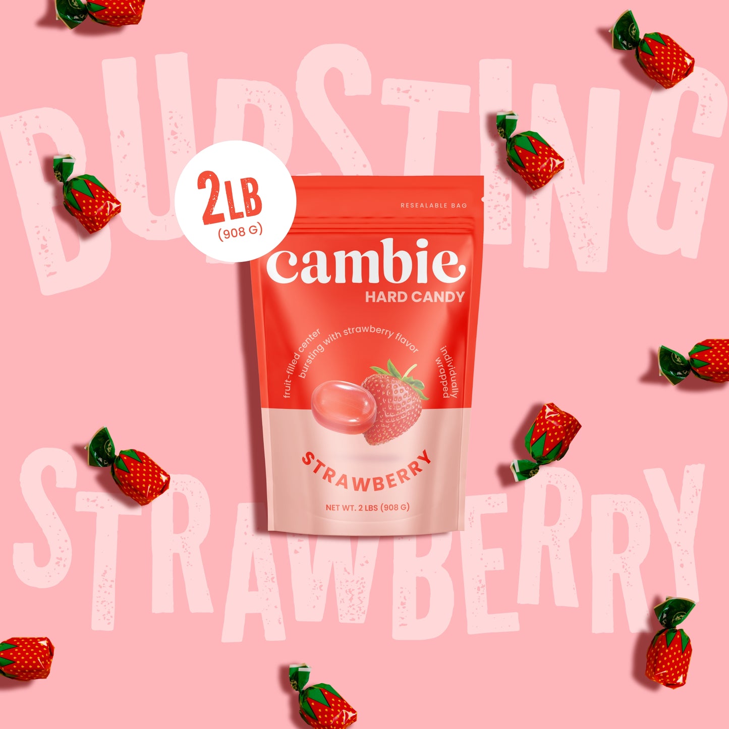 STRAWBERRY CANDY - 2 LB