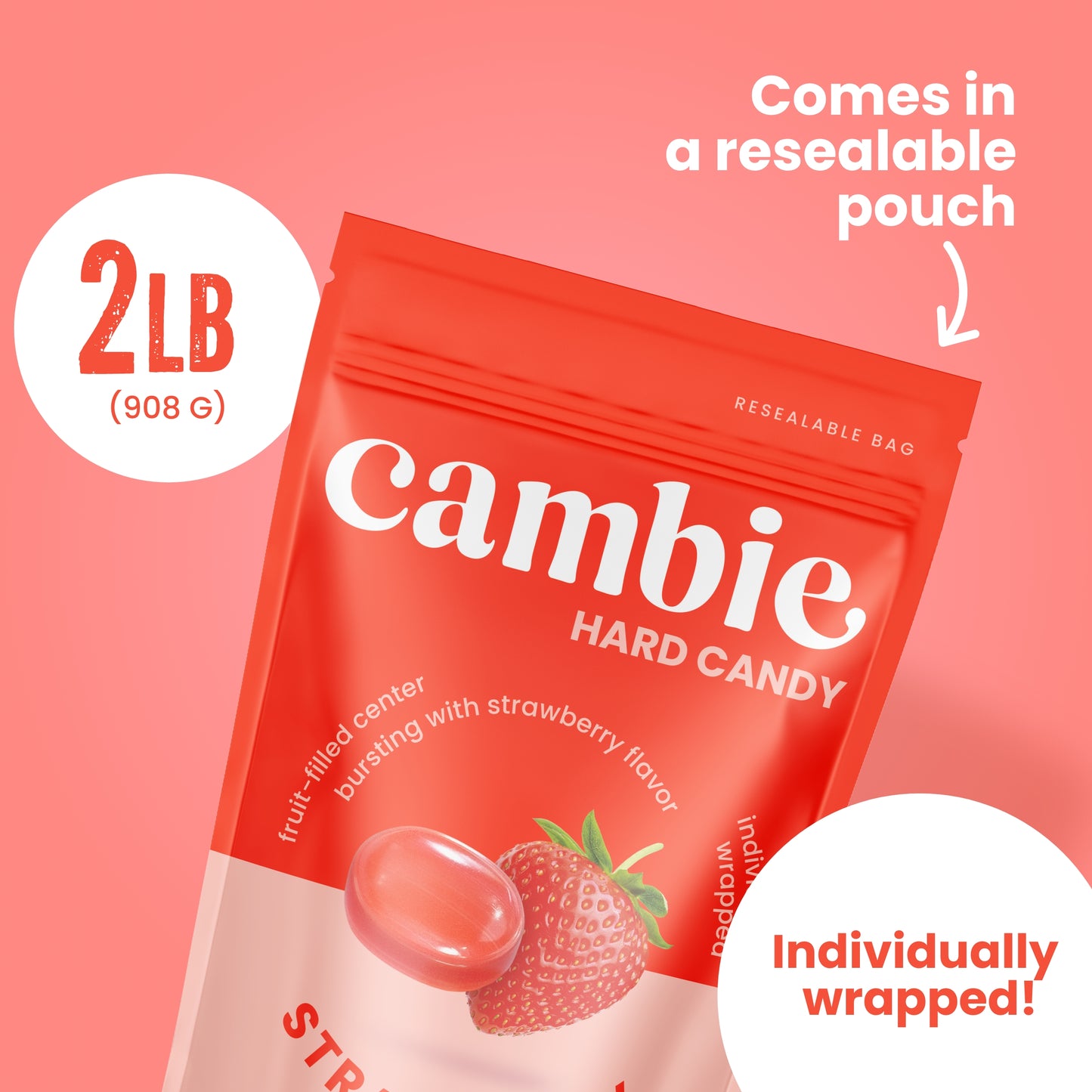 STRAWBERRY CANDY - 2 LB
