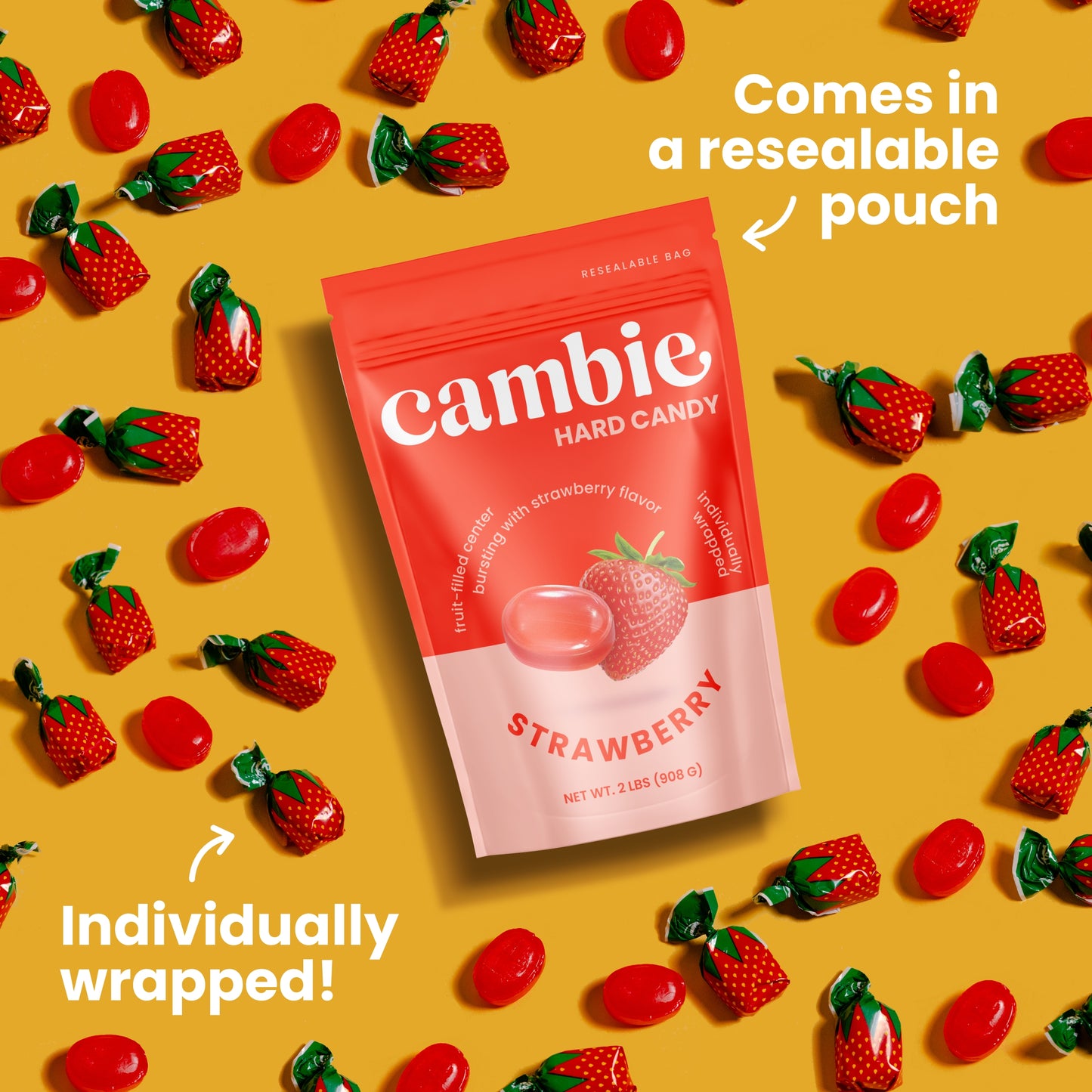 STRAWBERRY CANDY - 2 LB