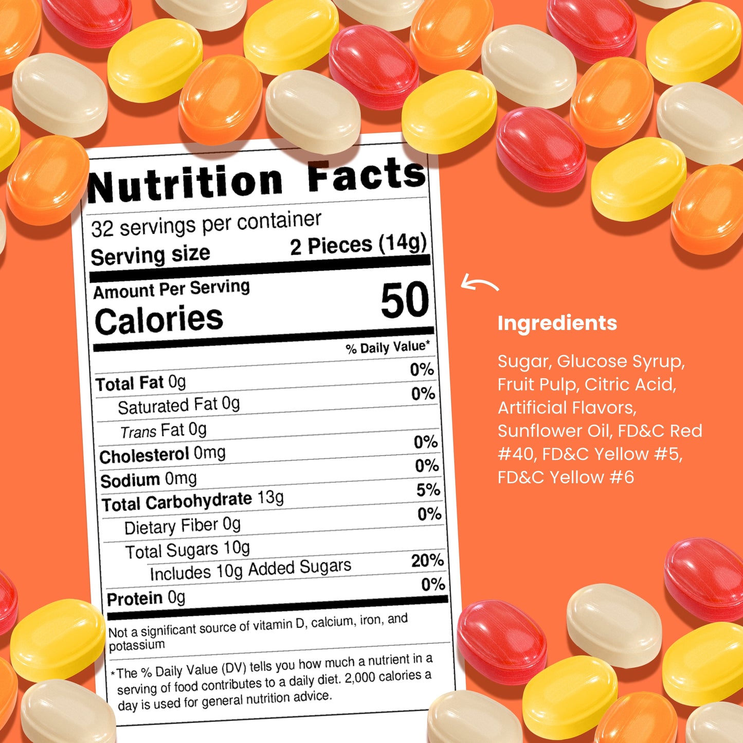 FRUIT FILLED CANDY - 2 LB