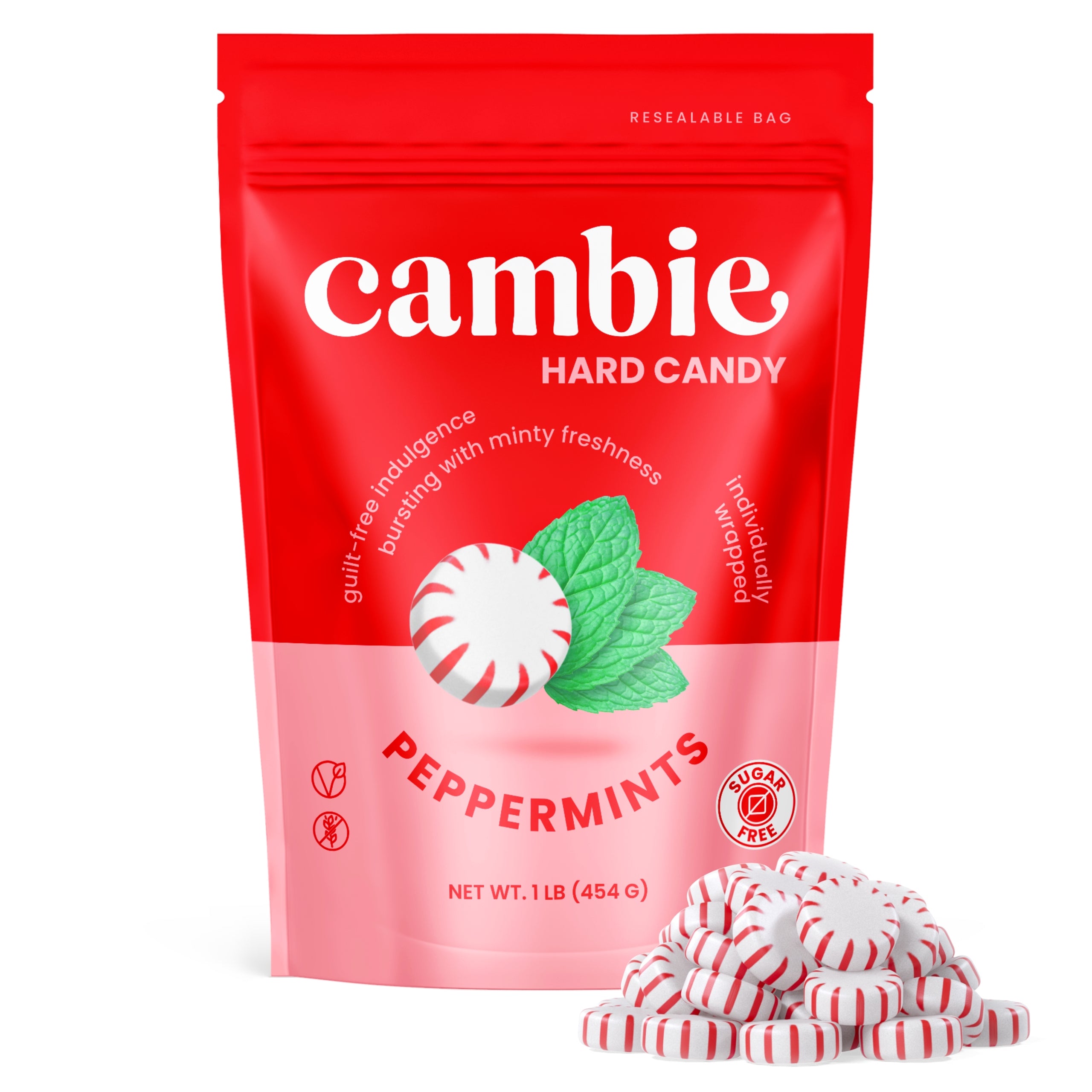 SUGAR FREE PEPPERMINT STARLIGHTS - 1 LB